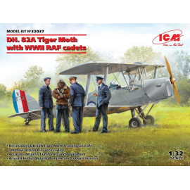 DH. 82A Tiger Moth avec des cadets de la RAF de la Seconde Guerre mondiale