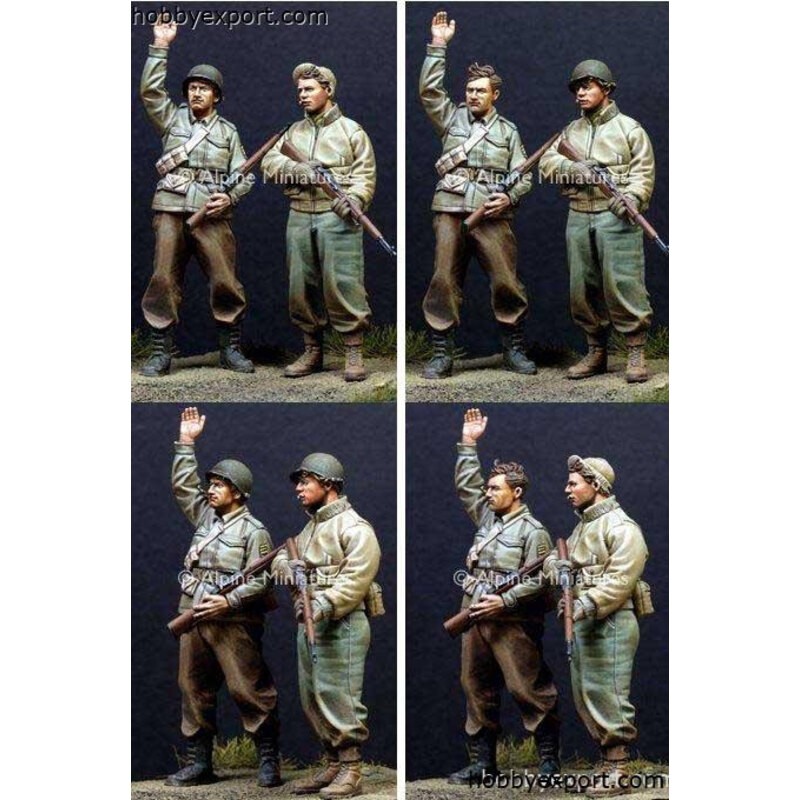 WW2 US INFANTRY SET 2 FIGURINES