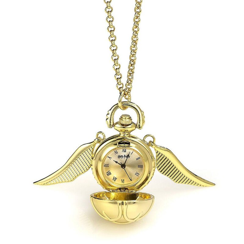 Carat Shop, The Harry Potter collier avec horloge Vif d'or (plaqué or)