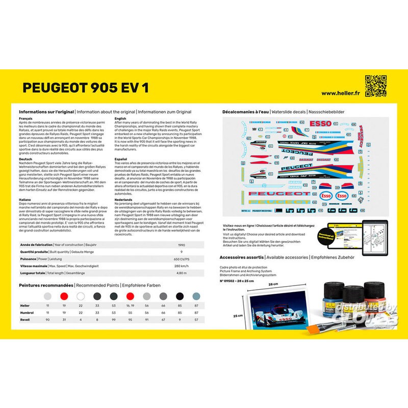 STARTER KIT (Kit de démarrage) Peugeot 905 EV 1