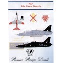 Décal BAe Hawk Stencils. Four sets for use on red/white green/grey camo overall grey and overall black aircraft