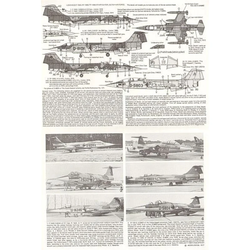 Décal RAF Sepecat Jaguar GR.1 XZ389/CN 20 Sqn Bruggen 1977 XV359/M 41 Sqn Coltishall 1977 Armee de l‚ÄôAir Republic F-84F Thunde