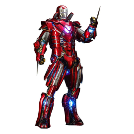 Figurine articulée Iron Man 3 figurine Movie Masterpiece 1/6 Silver Centurion (Armor Suit Up Version) 32 cm