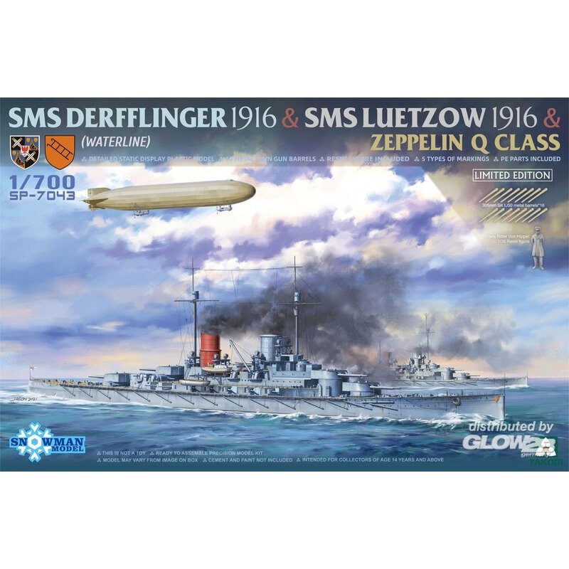 SMS DERFFLINGER 1916 & SMS LUETZOW 1916 & ZEPPELIN Q CLASS (EDITION LIMITEE