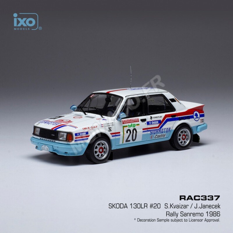 SKODA 130 LR 20 KVAIZAR/JANECEK RALLYE SAN REMO 1986