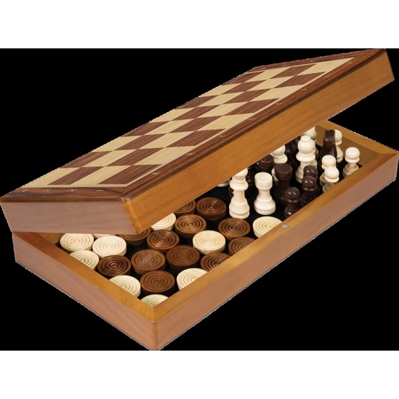 Jeu d'échecs et de dames pliable