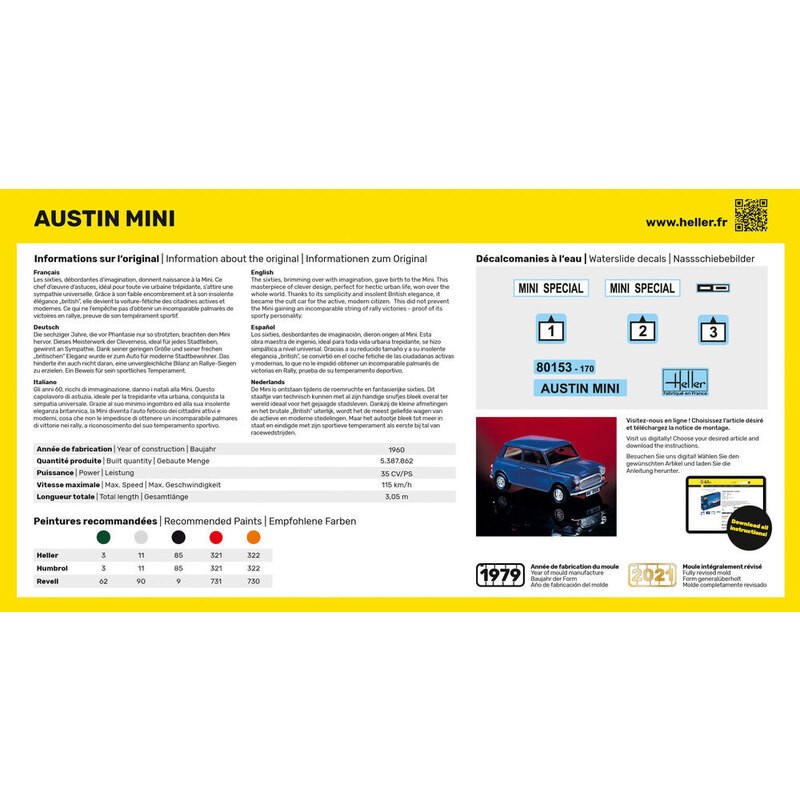 HELL80153 Austin Mini Rallye 1/43