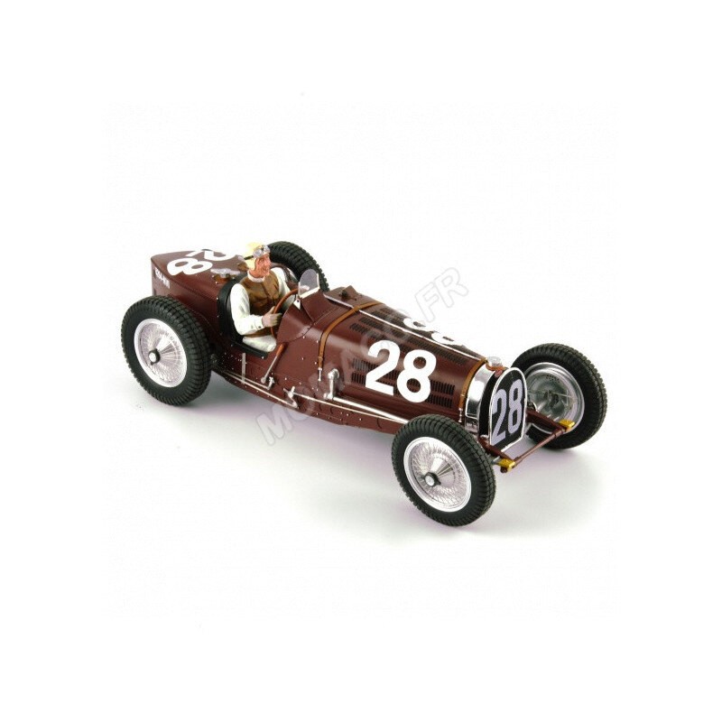 BUGATTI TYPE 59 28 TAZIO NUVOLARI GRAND PRIX DE MONACO 1934 MARRON