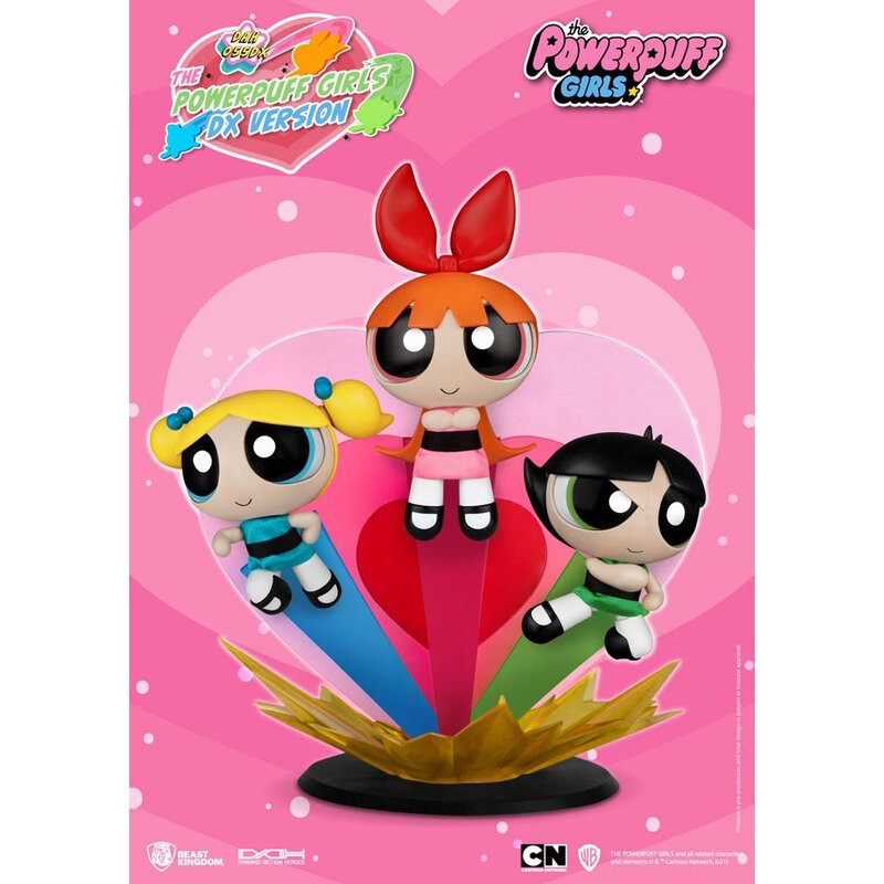 Les Supers Nanas figurines Dynamic Action Heroes 1/9 Blossom, Bubbles & Buttercup Deluxe 14 cm