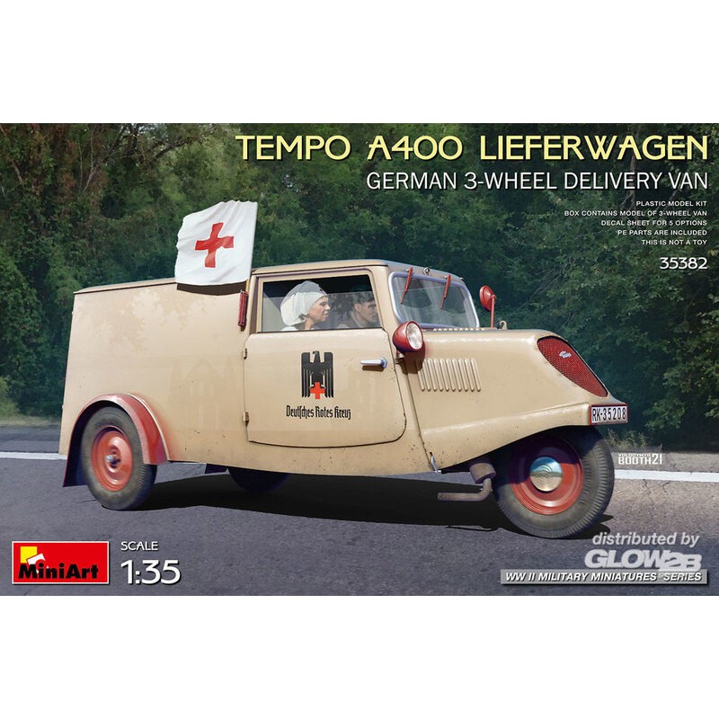 Tempo A400 Lieferwagen. Camionnette de livraison allemande à 3 roues