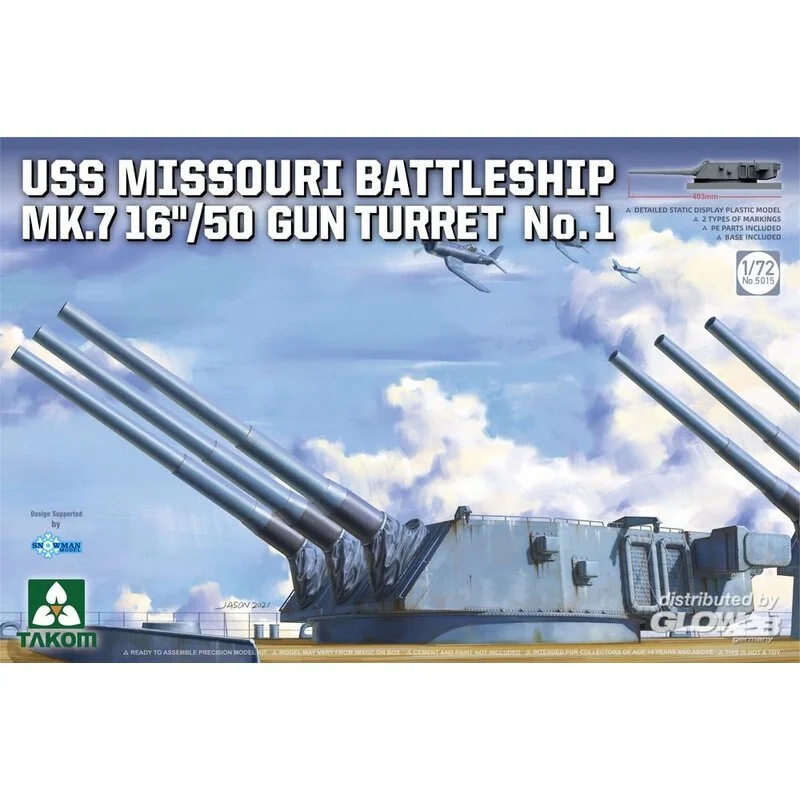 USS MISSOURI BATTLESHIP MK.7 16'/50 TOURELLE N°1