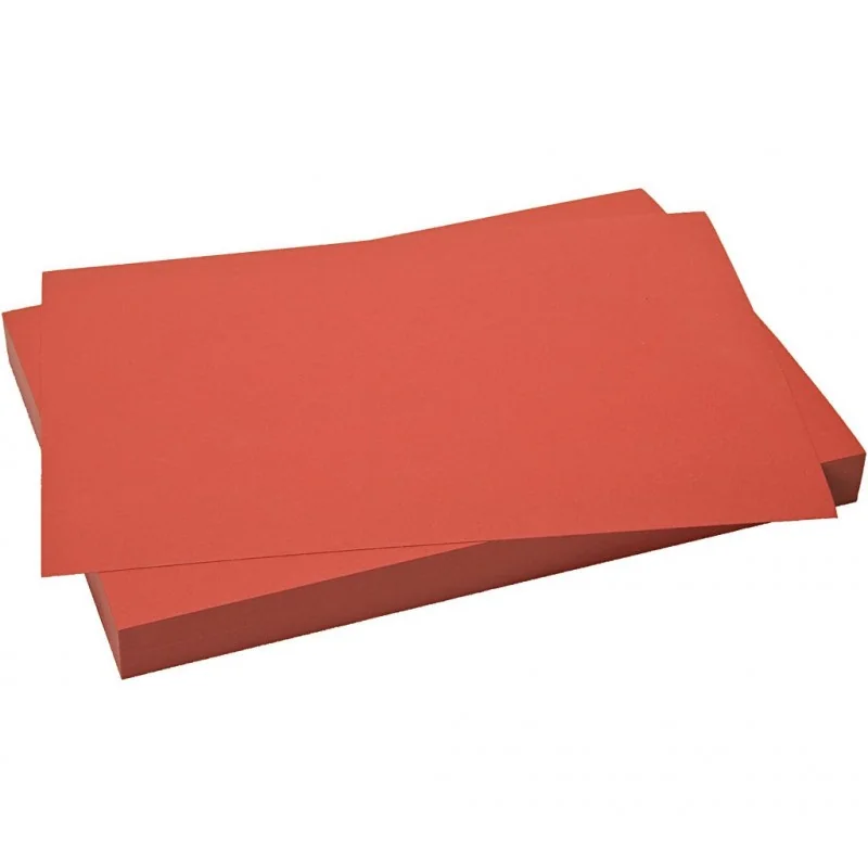 Papier cartonné coloré, rouge cerise, 50x70 cm, 270 gr, 10 flles/ 1 Pq.