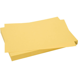  Papier cartonné coloré, sun yellow, 50x70 cm, 270 gr, 10 flles/ 1 Pq.