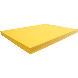 Papier cartonné coloré, sun yellow, 50x70 cm, 270 gr, 100 flles/ 1 Pq.