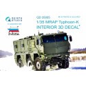 Décalcomanie Véhicule blindé MRAP Typhoon-K 6X6 imprimé en 3D et intérieur coloré sur papier autocollant (conçu pour être utilis