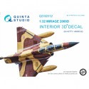 Décalcomanie Dassault Mirage 2000D Intérieur coloré et imprimé en 3D sur papier autocollant (conçu pour être utilisé avec les ki