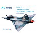 Décalcomanie Intérieur coloré et imprimé en 3D de Dassault Mirage 2000B sur papier autocollant (conçu pour être utilisé avec les