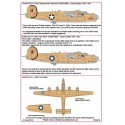 Décal Consolidated B-24D Liberator 343 BS 98 BG - CO 41-11825 'Grumpy' - B-24D 343 BS 98 BG - CO 41-11840 'The Witch'