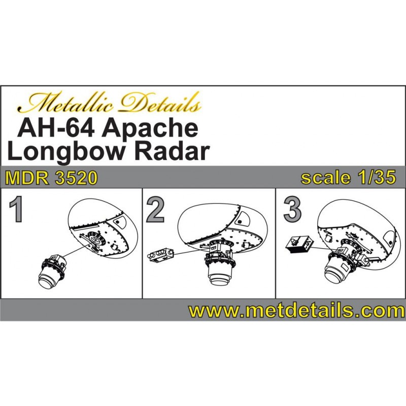 Boeing/Hughes AH-64A Apache LongBow Radar (conçu pour être utilisé avec les kits Academy et Kangnam Models)