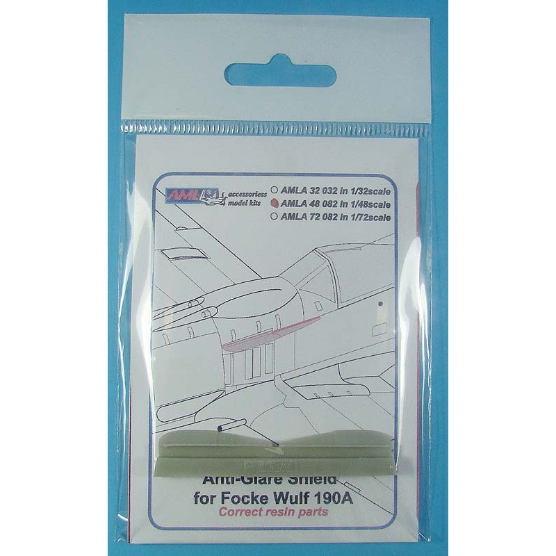 Bouclier antireflet pour Focke-Wulf Fw-190A (conçu pour être utilisé avec les kits Eduard et Hasegawa)