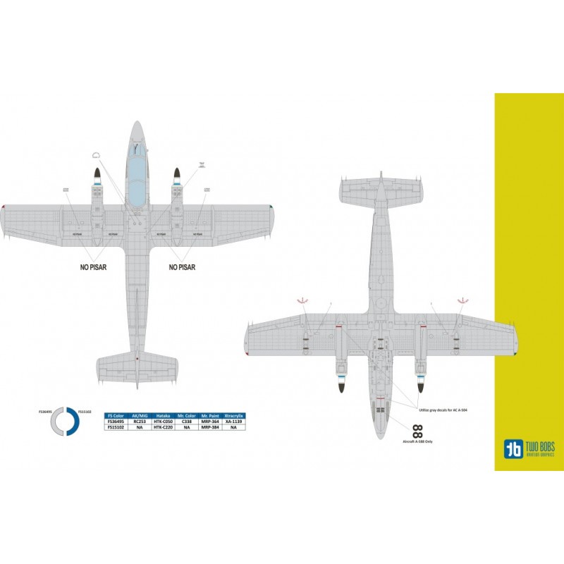 Décal Le FMA IA-58A Pucara est un avion COIN/Attack de conception nationale argentine