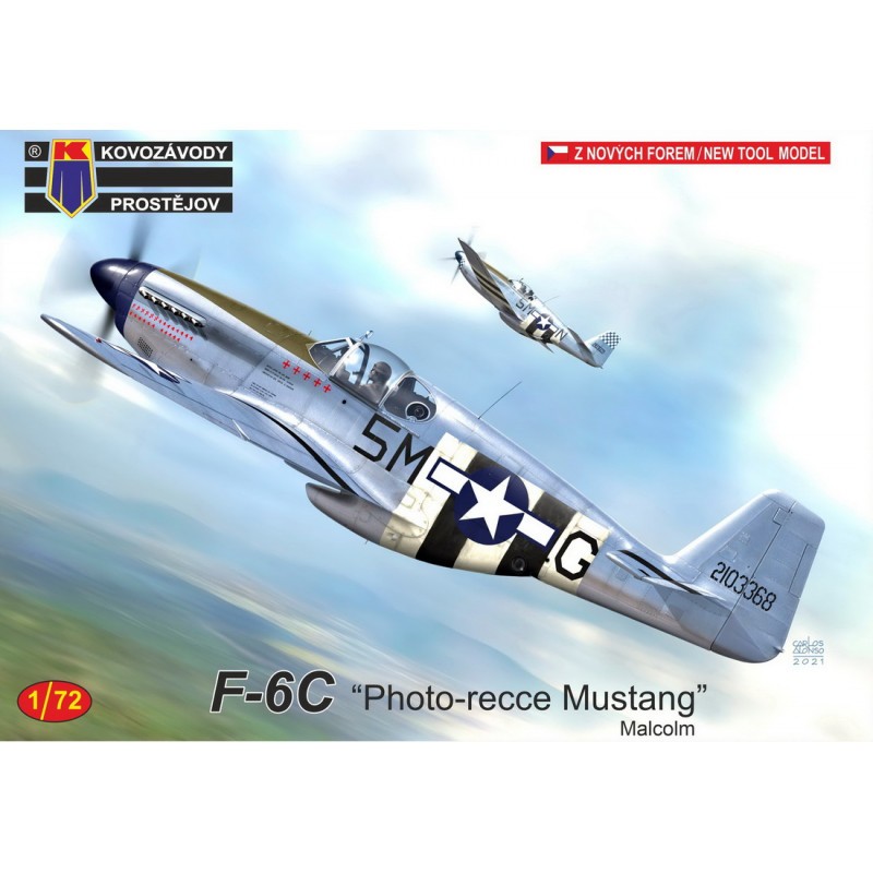 North-American F-6C photo-reconnaissance Mustang avec le capot Malcolm