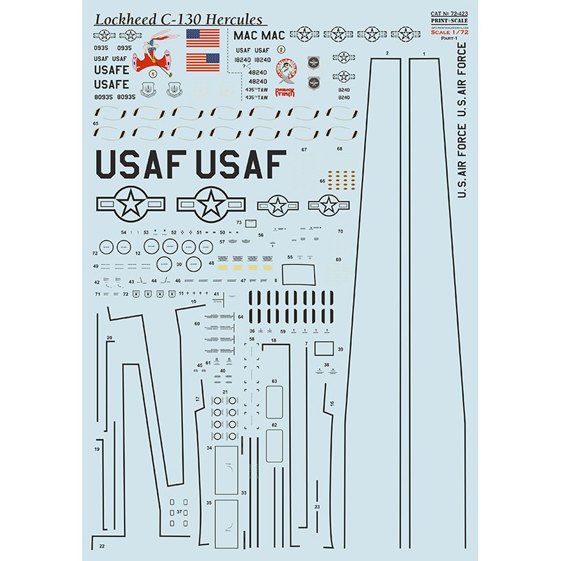 Décal Lockheed C-130 Hercule. Partie 11. C-130 E (68-10935)