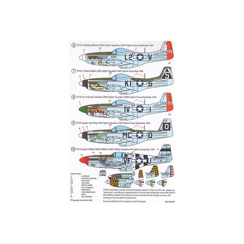 Décal P-51D Mustang nord-américain