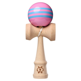 KENDAMA - Tribute Kendama - Rose avec 3 rayures Bleu ciel - Vernis