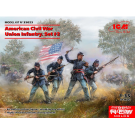 Infanterie de l'Union de la guerre civile américaine. Set 2 (100% nouveaux moules)