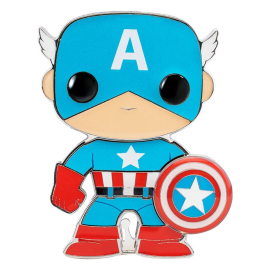  Marvel POP! Pin pin's émaillé Captain America 10 cm