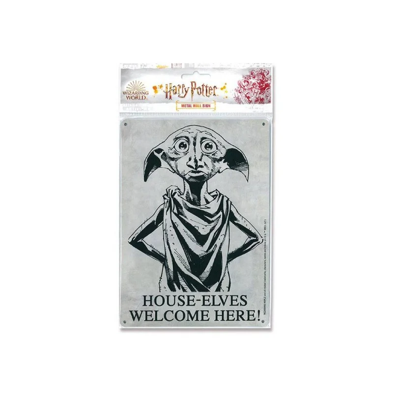 Harry Potter panneau métal House-Elves 15 x 21 cm