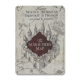 Harry Potter panneau métal Marauders Map 15 x 21 cm