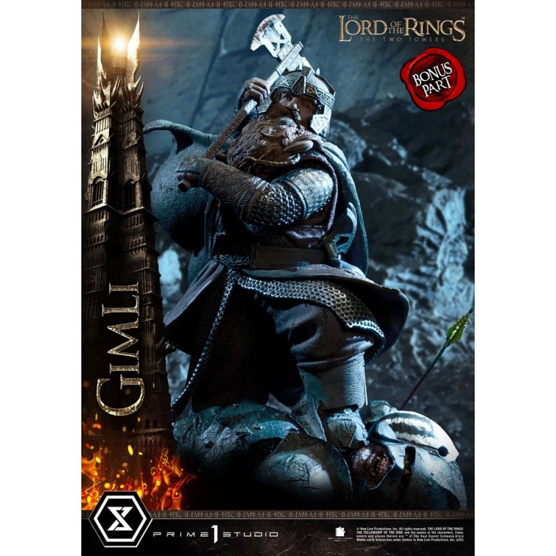 Le Seigneur des anneaux : Les Deux Tours statuette 1/4 Gimli Bonus Version 56 cm