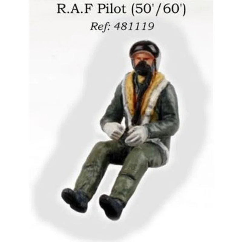 Pilote de la RAF des années 1950/1960 assis dans l'avion 