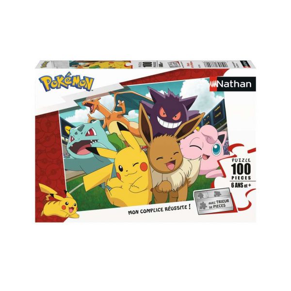4 Puzzles - Pokemon Ravensburger-06929 100 pièces Puzzles - Animaux en BD  et dessins