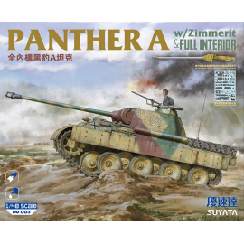 Maquette Panther A avec Zimmerit et intérieur completChar moyen allemand de la Seconde Guerre mondiale Pz.Kpfw.V Ausf.ABaril en 