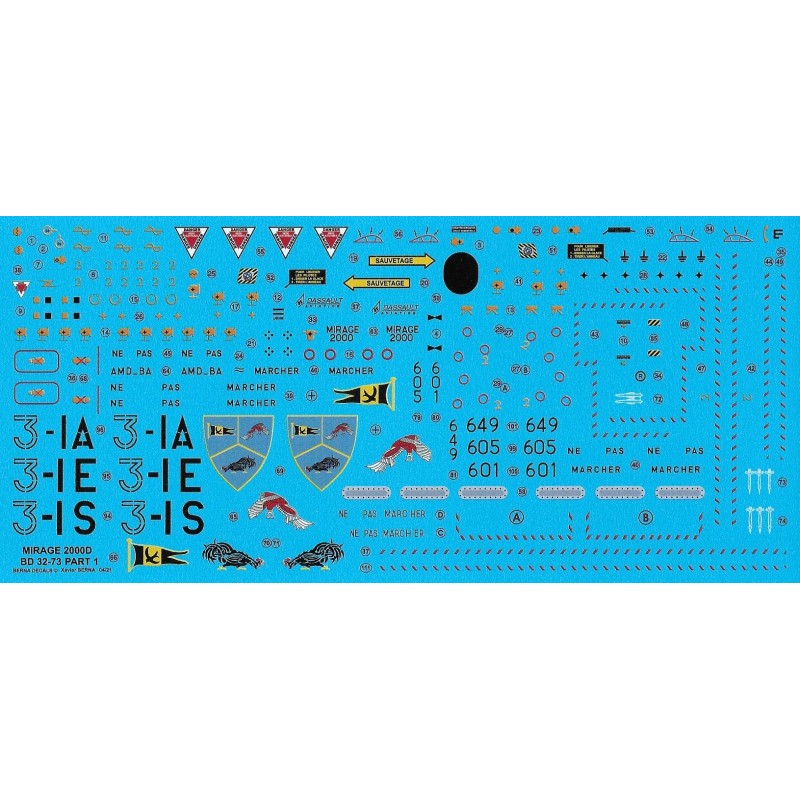 Dassault Mirage 2000D : EC 1/3 'Navarre' Nancy-Ochey & Kosovo + Stencils (3 schémas)
