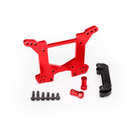  SUPPORT D'AMORTISSEURS ARRIERE ALU ANODISE ROUGE