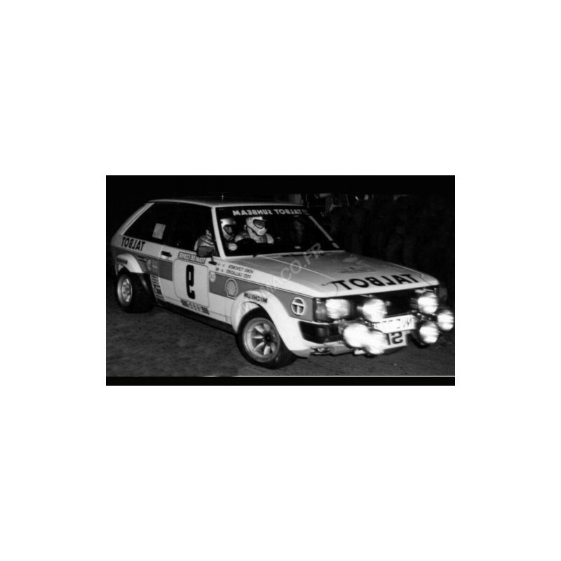 TALBOT SUNBEAM LOTUS 9 TOIVONEN/GALLAGHER TOUR DE CORSE 1981