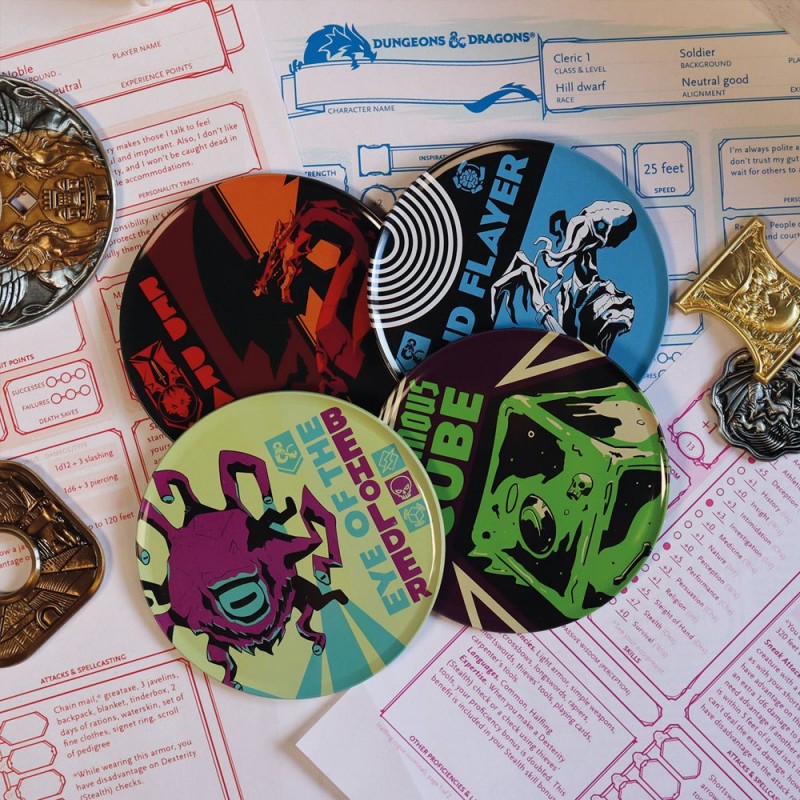 Dungeons & Dragons pack 4 sous-verres