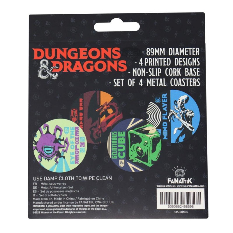 Dungeons & Dragons pack 4 sous-verres