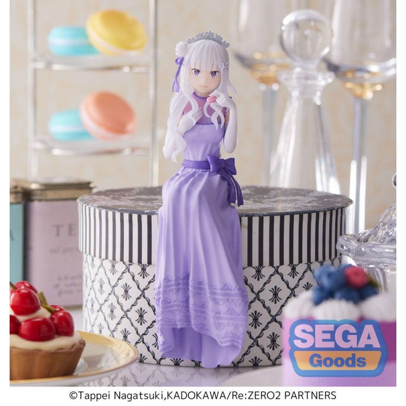 Re:Zero - Starting Life in Another World: Lost in Memories statuette PVC PM Perching Emilia (Dressed-Up Party) 14 cm