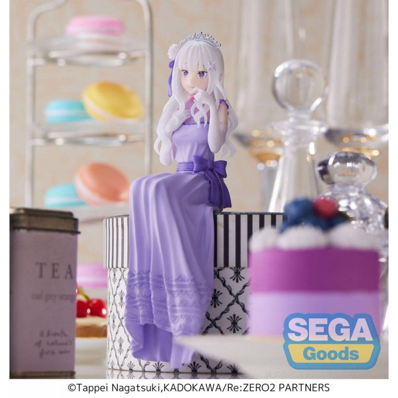 Re:Zero - Starting Life in Another World: Lost in Memories statuette PVC PM Perching Emilia (Dressed-Up Party) 14 cm