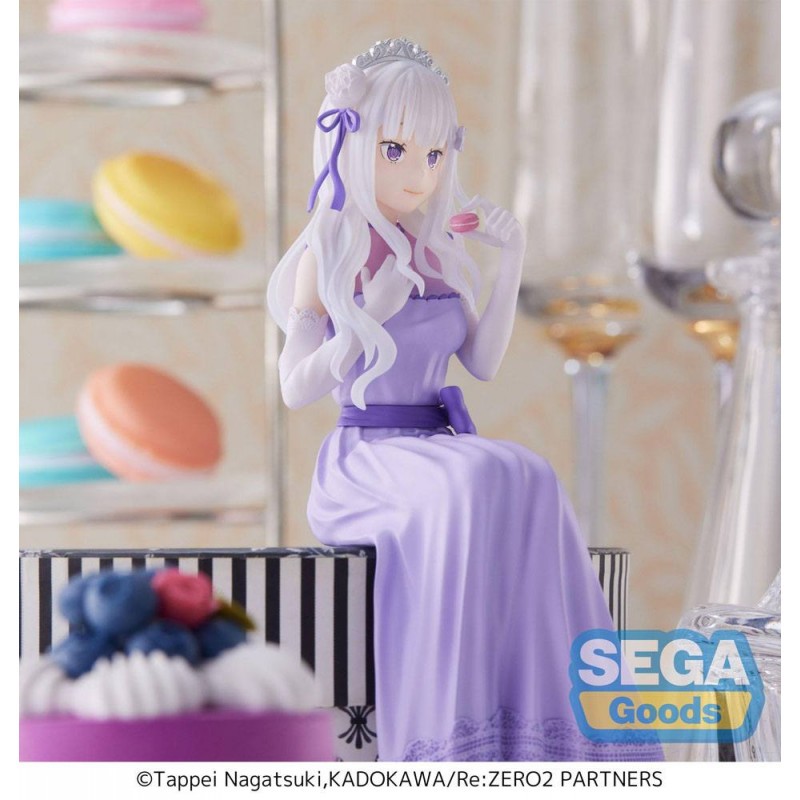 Re:Zero - Starting Life in Another World: Lost in Memories statuette PVC PM Perching Emilia (Dressed-Up Party) 14 cm