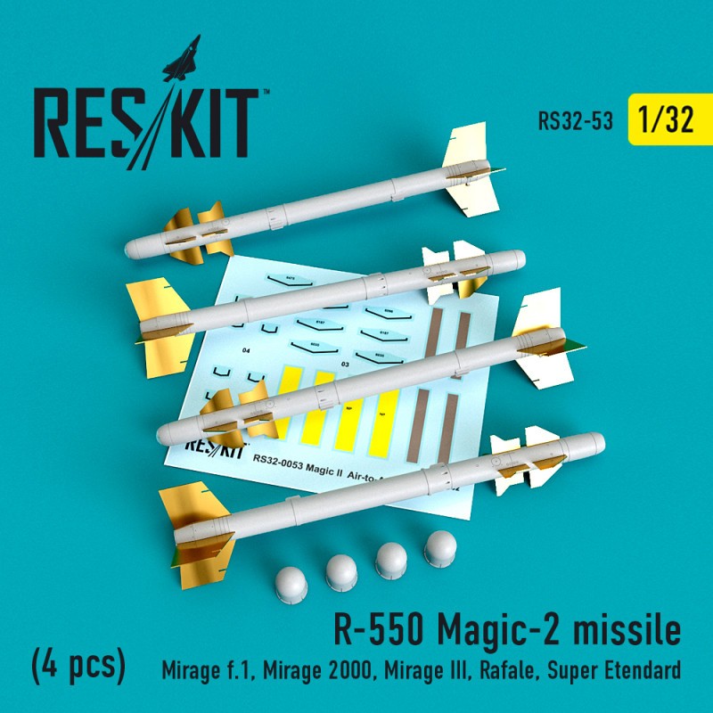 Missile R-550 Magic-2 (4 pièces) Dassault Mirage f.1, Mirage 2000, Mirage III, Rafale, Super Etendard (conçu pour être utilisé a