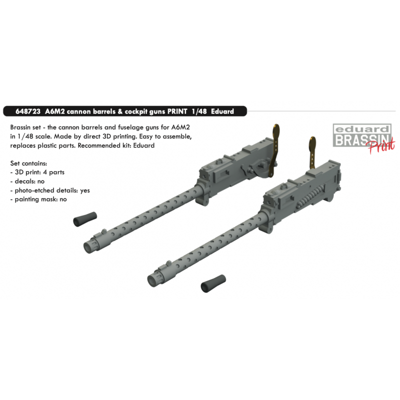 Mitsubishi A6M2 Zero cannon canons & cockpit guns 3D PRINTED 1/48 (conçu pour être utilisé avec les kits Eduard) SORTIE DE FEVRI