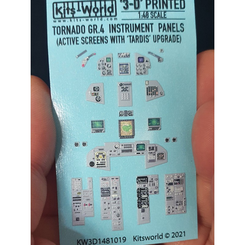 Décalcomanie Panavia Tornado GR.4 (ÉCRANS ACTIFS AVEC MISE À NIVEAU 'TARDIS') Tableaux de bord 3D couleur (conçus pour être util