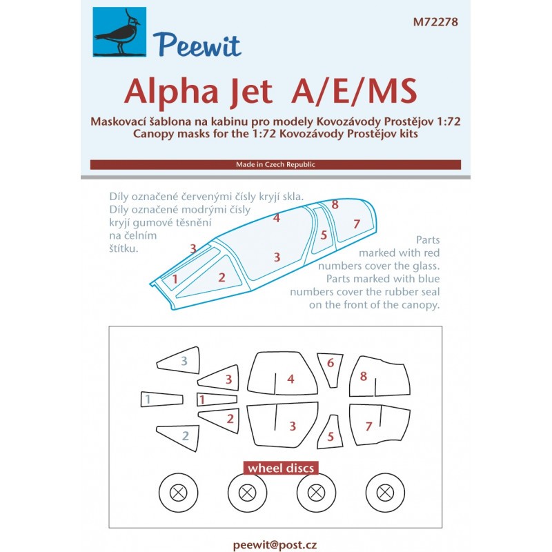 Alpha Jet A/E/MS (conçu pour être utilisé avec les kits Kovozavody Prostejov)[E 'In French Service' 'Canadian Top Aces' 'Bundesl