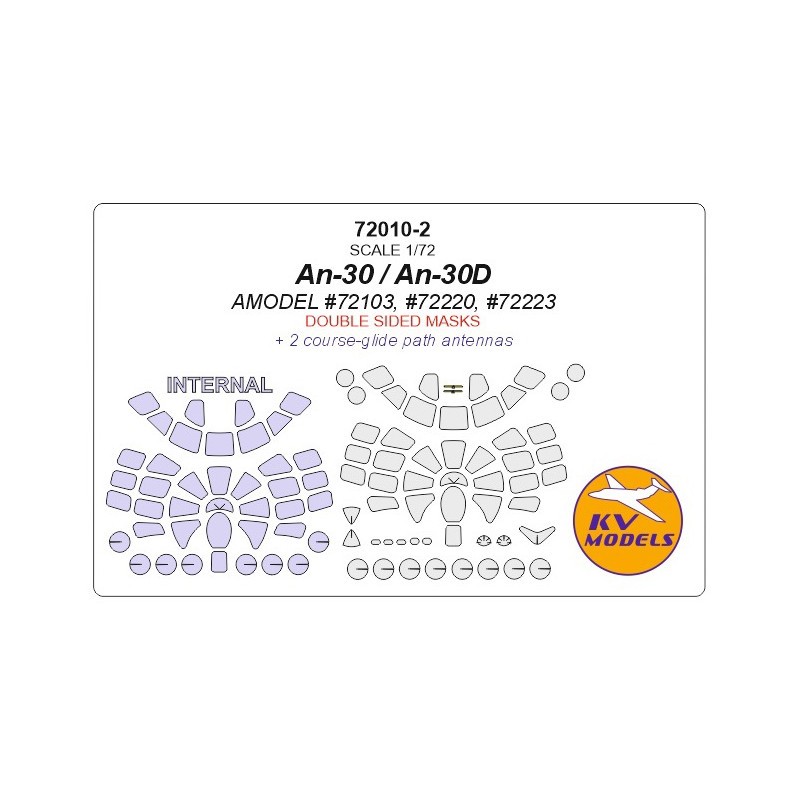 Antonov An-30 - Masques double face (conçus pour être utilisés avec les kits modèle A AMU72103, AMU72220, AMU72223) [An-30, An-3